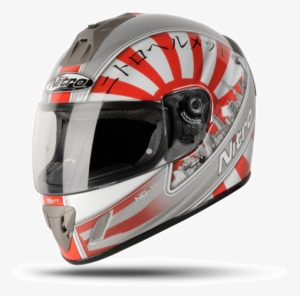 Nitro Japan Flag Motorcycle Helmet, - Japanese Flag On Helmet