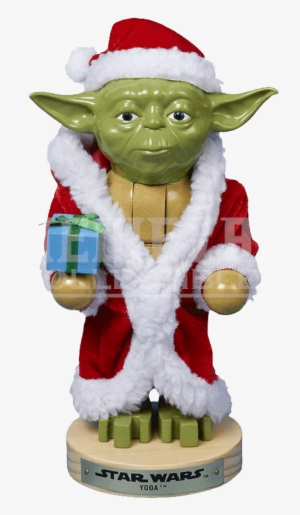 Star Wars Santa Yoda Nutcracker - Kurt Adler 9", Yoda In A Santa Outfit Robe Nutcracker