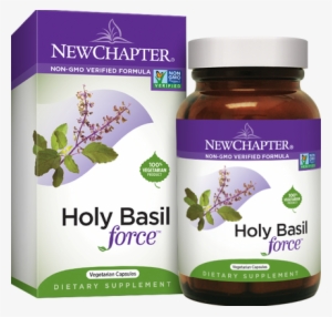 Holy Basil Force Bottle And Packaging - New Chapter Organics Cinnamon Force 30 Softgels