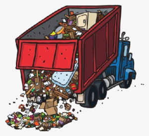 Red Clipart Dump Truck - Garbage Truck Dumping Clipart