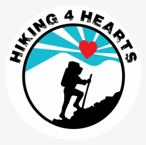 Official Hiking 4 Hearts Logo - Born To Hike Forced To Work Sticker