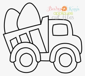 Cut File Egg Dump Truck Outline - Dump Truck