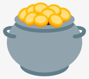 Gold Pot Icon In Flat Style - Gold Pot Icon