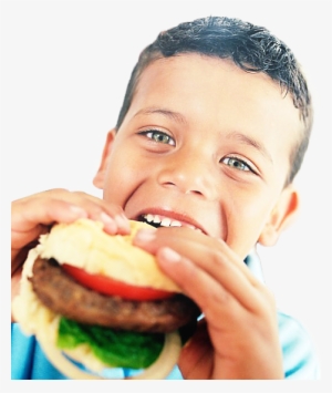 Kid Eats Burger - Kid Eating A Burger