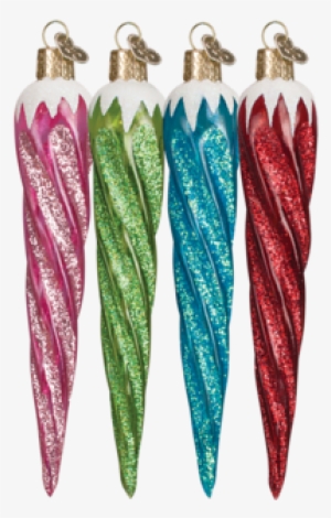 Old World Christmas Fashion Icicle Glass Blown Ornament