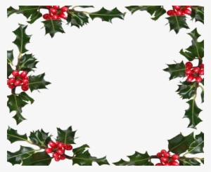 Christmas Holly Border Png - Holly Leaf Border