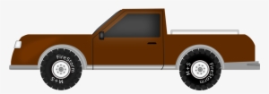 Pickup Truck Tire Car Isuzu Faster - Clipart Brown Pickup Truck