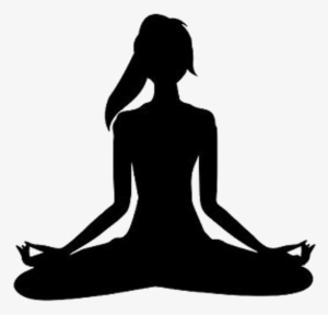 Meditating Png Pic - Black And White Yoga Clip Art - 601x600 PNG ...