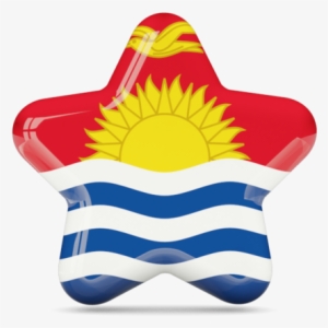 Glossy Star Shape Flag Of Kiribati - Flag Of Kiribati