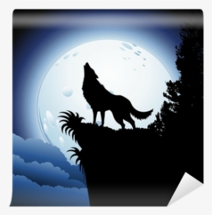 Blue Moon With Wolf