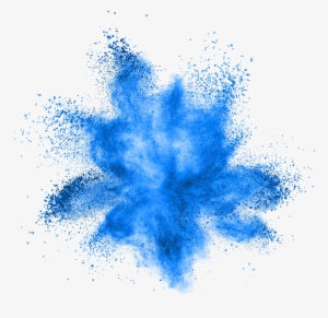 Blue Smoke Splatter Overlay Ftestickers - Paint Powder Explosion Png
