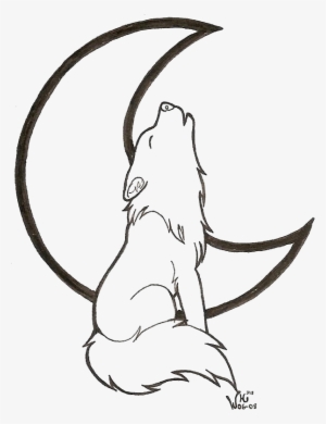Drawn Howling Wolf Transparent - Wolf Coloring Pages