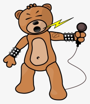 Free Teddy Bear Clipart Png - Singing Bear Shower Curtain