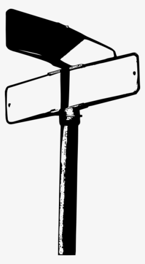 Clipart Crossroads Signs - Street Sign Vector Png
