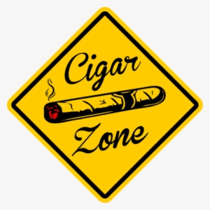 Cigar Zone Xing Sign Funny Novelty - Sign