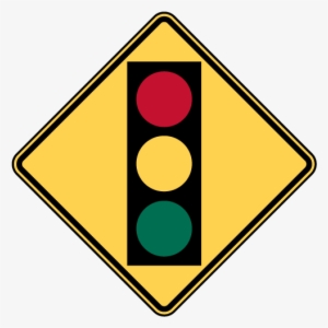Arrow Traffic Light Ahead - Traffic Light Road Sign