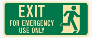 Brady Glow In The Dark And Standard Floor Exit For - Exit/evacuation Signs - Exit For Emergency Use Only
