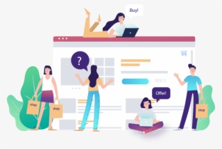 Nerb - Ecommerce Development - Online Shopping Illustration