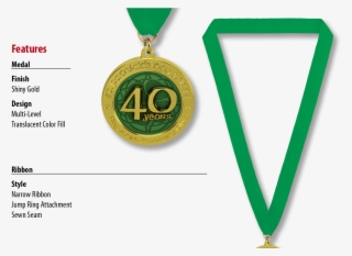 Gold Colored Neck Ribbon For Running Medals - Medal Ribbons Png