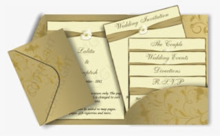 Free Png Download Gold Colour Wedding Invitation Card - Wedding Invitation Design Pink
