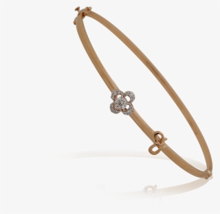 Stylish Floral Diamond Bracelet - Bangle