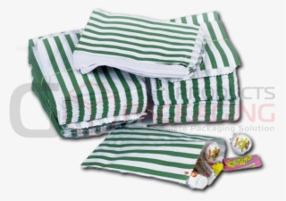 Green Striped Paper Bags - Diaper Bag