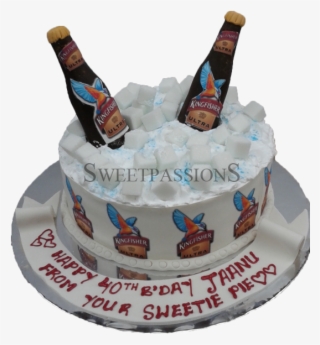 Kingfisher Ultra Bottles Cake - Kingfisher Ultra Beer Cake