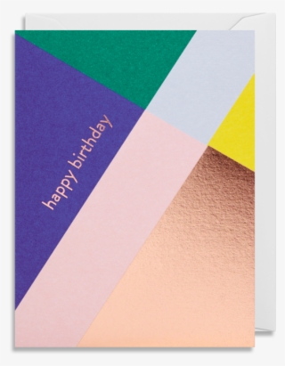 Happy Birthday Colour Block Mini Card - Construction Paper