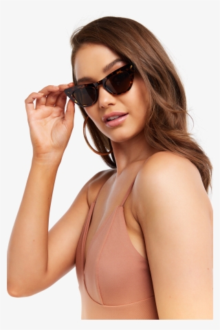 Slim Line Cat Sunglasses In Colour Tortoise Shell - Girl