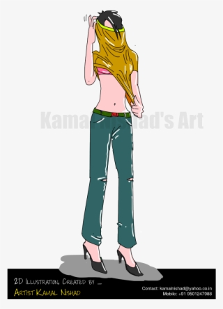 A Growing Cute Teen Girl, Feeling Her T-shirt Is Going - Photobucket Icon