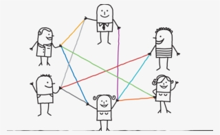 Sharing Concept Squiggly Figures - Nouvel An 2019 Caricature