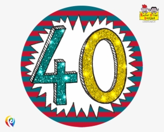 12cm Rachel Ellen Age 40/40th Birthday Multi Colour - Circle