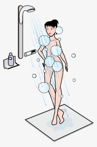 Finger Woman Human Leg Hip - Girl Taking A Shower Clipart
