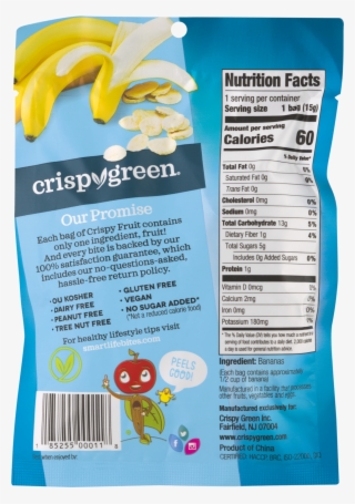 Crispy Green Crispy Fruit 100% Freeze-dried Banana, - Banana