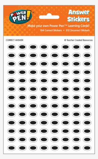 Tcr6168 Power Pen Learning Cards Answer Stickers Image - Milk Crate Yak Gear