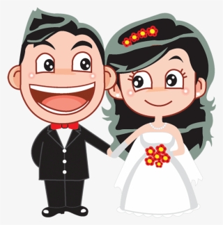 Clipart Free Stock Invitation Vector Animation - Wedding Cartoon Characters Png