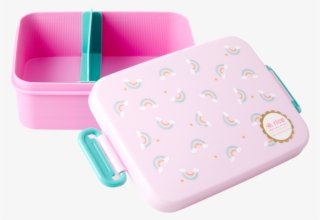 Pink Rainbow Print Lunchbox By Rice Dk - Tupper Infantil Compartimentos