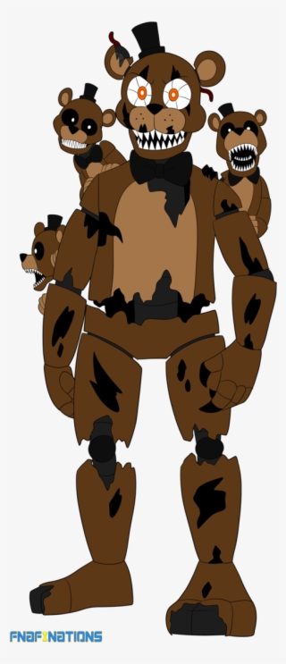 Nightmare Freddy W/ Freddles By Fnafnations - Nightmare Freddy And Freddles