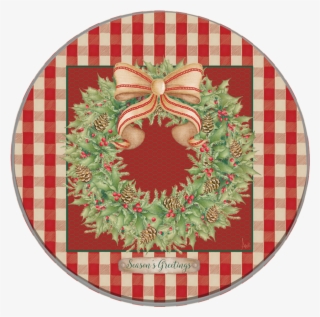 Christmas Plaid Background - Thomas Pink Tie