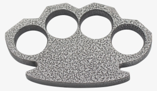 Steam Punk Compact Gray Aluminum Paper Weight - Brass Knuckles