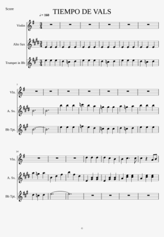 Tiempo De Vals Sheet Music For Violin, Alto Saxophone, - Sheet Music