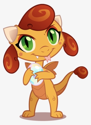 Heilos, Baby Dragon, Cute, Dragoness, Gem, Horn, Oc, - Cartoon