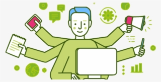 If You Are A Freelancer Or Contractor, Gorilla Offers - Caucasian Woman Multitasking Vector Banker