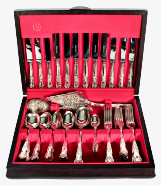 Cutlery Set Kings Pattern In Canteen - Makeup Brushes