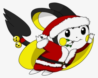 So If You're Curious To See The Full Santa Emolga Art - Cartoon