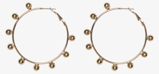 Studded Hoop Earrings In Colour Gold Earth - Earrings