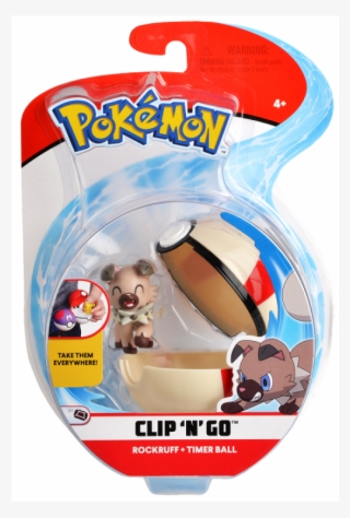 Pokémon Clip N Go Rockruff & Timer Ball - Pokemon Clip N Go