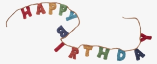 Garland Clipart Happy Birthday - Calligraphy