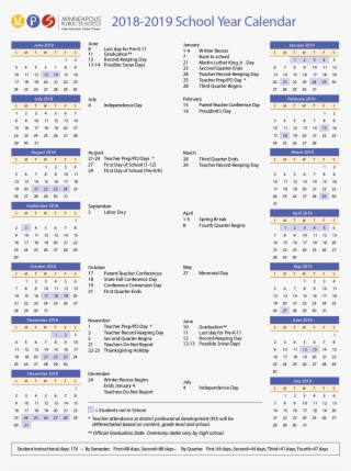 2018 19 Mps Sy Calendar Web 01 Within Minneapolis Public - Minneapolis Public Schools Calendar 2018 2019