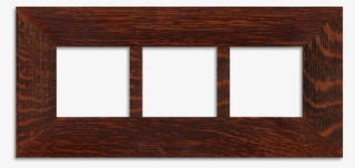 Craftsman Oak Triple 2-inch Oak Park Frame Hung Horizontally - Cylinder Head